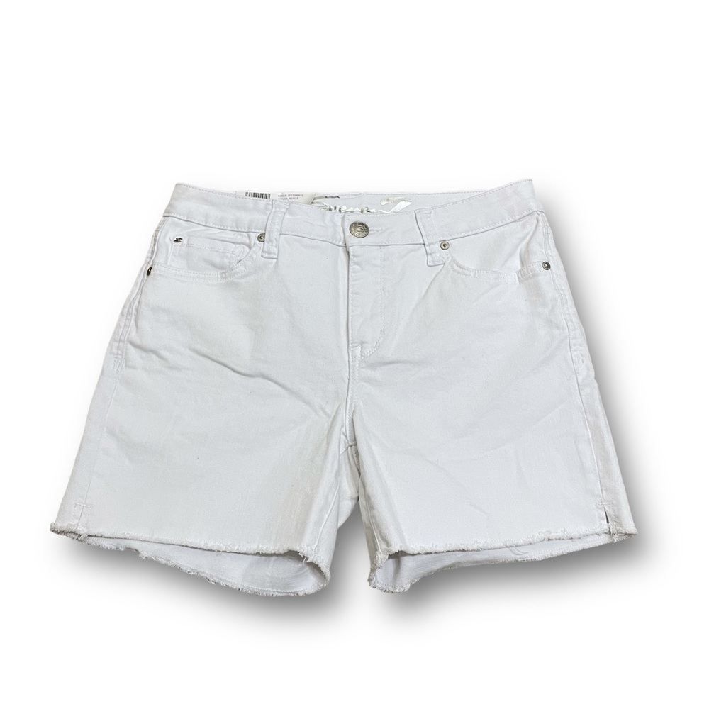 Seven7 Women's 5" Inseam Fray Hem Weekend Shorts White Denim 

Size 6 / 29 x 4.5